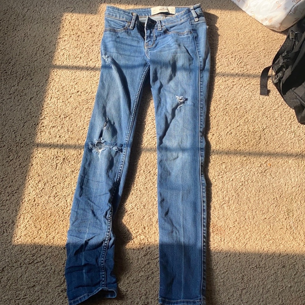 blue rip jeans